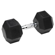 SVELTUS HEXAGONAL DUMBBELL- HEX HATSZÖGLETŰ EGYKEZES GUMÍROZOTT FIX EDZŐTERMI KÉZISÚLYZÓ DB (25 KG)
