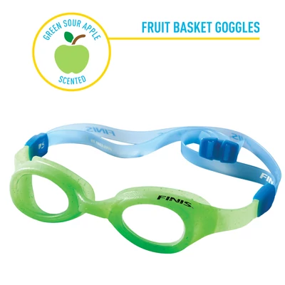 FINIS FRUIT BASKET GOGGLE- GYÜMÖLCSKOSÁR ILLATÚ GYEREK ÚSZÓSZEMÜVEG (ZÖLD- ALMA)