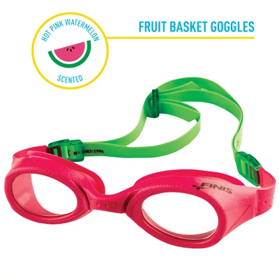 FINIS FRUIT BASKET GOGGLE- GYÜMÖLCSKOSÁR ILLATÚ GYEREK ÚSZÓSZEMÜVEG (FORRÓ RÓZSASZÍN- GÖRÖGDINNYE)