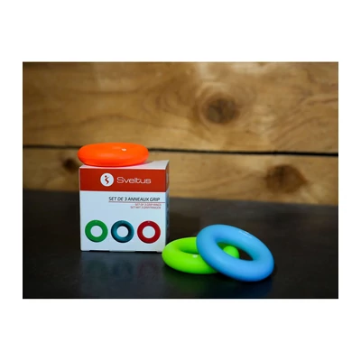 SVELTUS SET OF 3 GRIP RINGS - Marokerősítő stresszoldó markolatgyűrű 3 darabos készlet