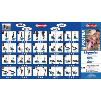 SVELTUS DUMBBELL POSTER súlyzós gyakorlatsor poszter