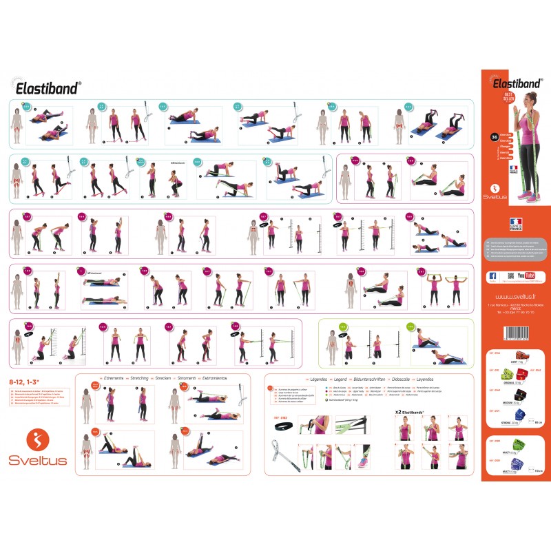 Elastiband Sveltus Morbida - Banda Elastica Fitness 7kg Arancione Per